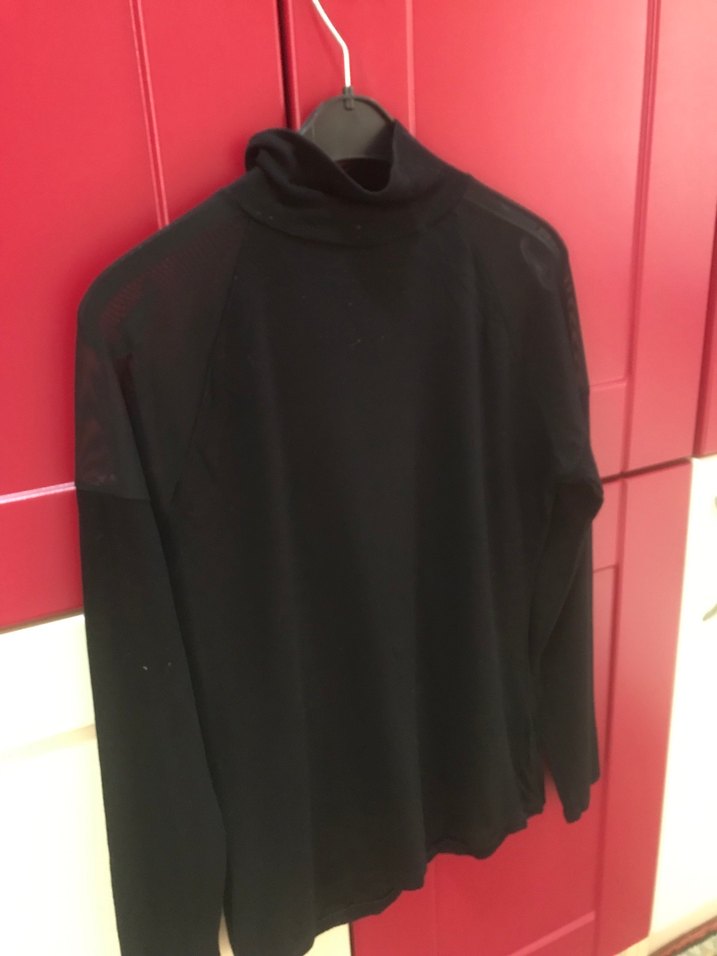 Fermuarlı Siyah Balıkçı Yaka Sweatshirt - Görsel 3