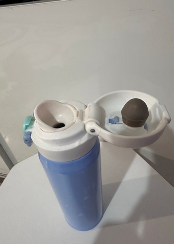 Mavi Unicorn Desenli Çocuk Termos - Görsel 4