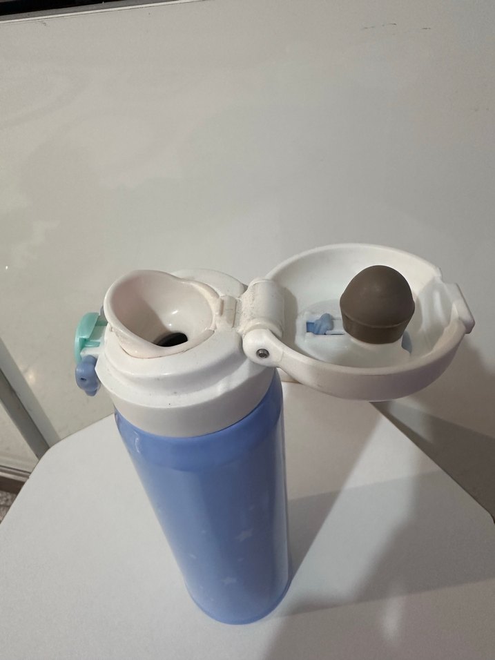 Mavi Unicorn Desenli Çocuk Termos - Görsel 4