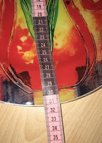 Renkli Baskılı Tabak ve  spatula - Görsel 3