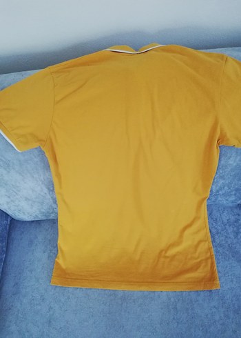 l Beden Sarı Polo Yaka Kısa Kollu Erkek Tişört