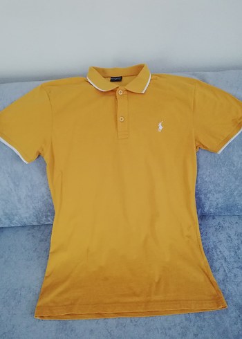 Diğer Sarı Polo Yaka Kısa Kollu Erkek Tişört