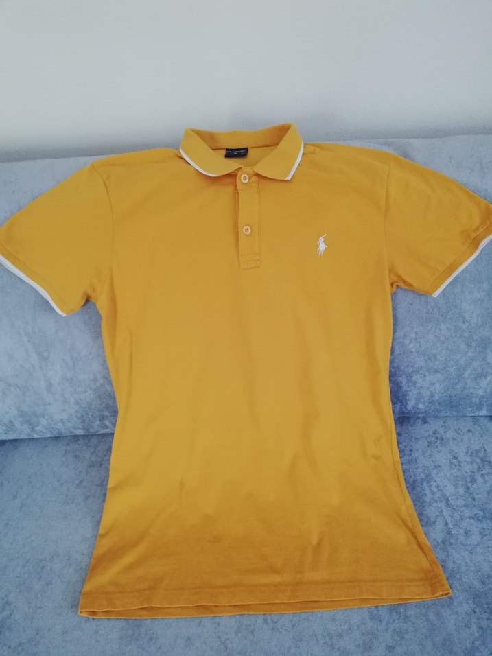 Sarı Polo Yaka Kısa Kollu Erkek Tişört - Görsel 2