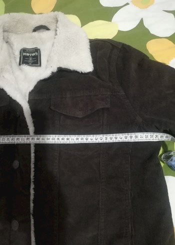 Düğmeli kadife Erkek Ceket, mont - Görsel 4