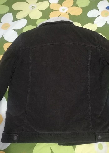 Düğmeli kadife Erkek Ceket, mont - Görsel 2