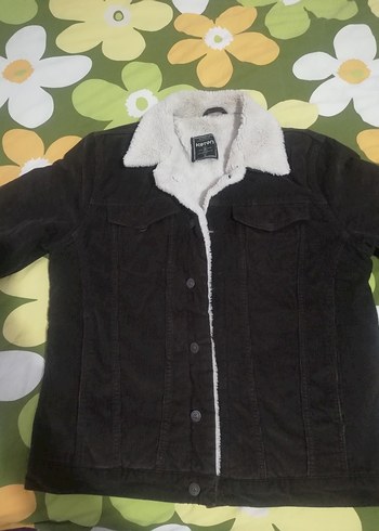 Düğmeli kadife Erkek Ceket, mont - Görsel 6