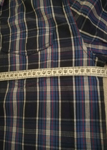 Erkek Mavi Kareli Uzun Kollu Gömlek - Görsel 5