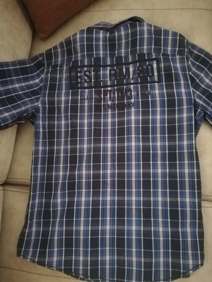 Erkek Mavi Kareli Uzun Kollu Gömlek - Görsel 2