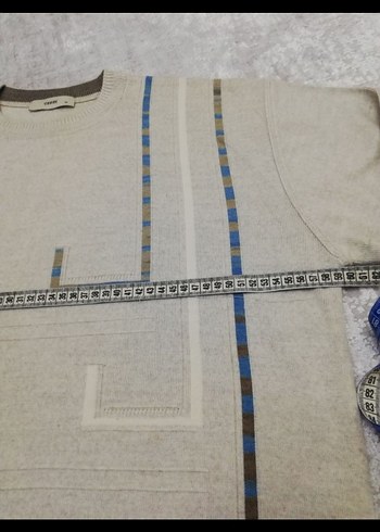 Krem Beyaz Triko Erkek Kazak - Görsel 6