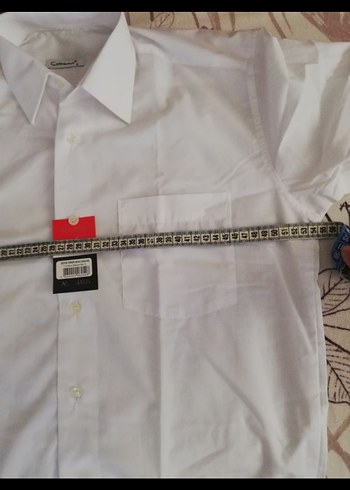 Beyaz Pamuklu uzun Kollu Erkek Gömlek - Görsel 4