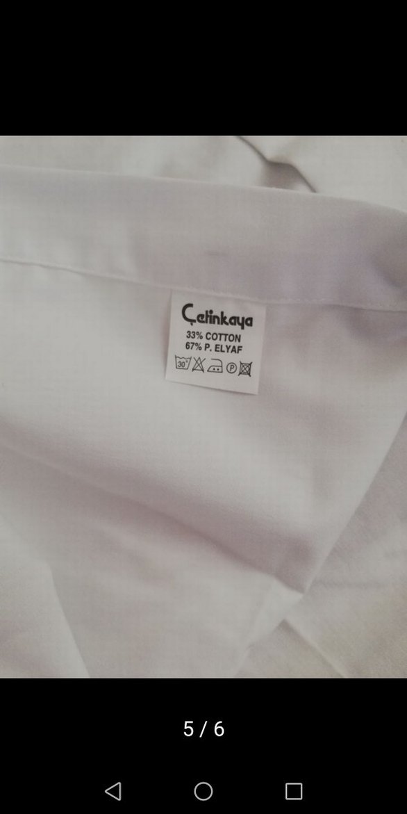 Beyaz Pamuklu uzun Kollu Erkek Gömlek - Görsel 5