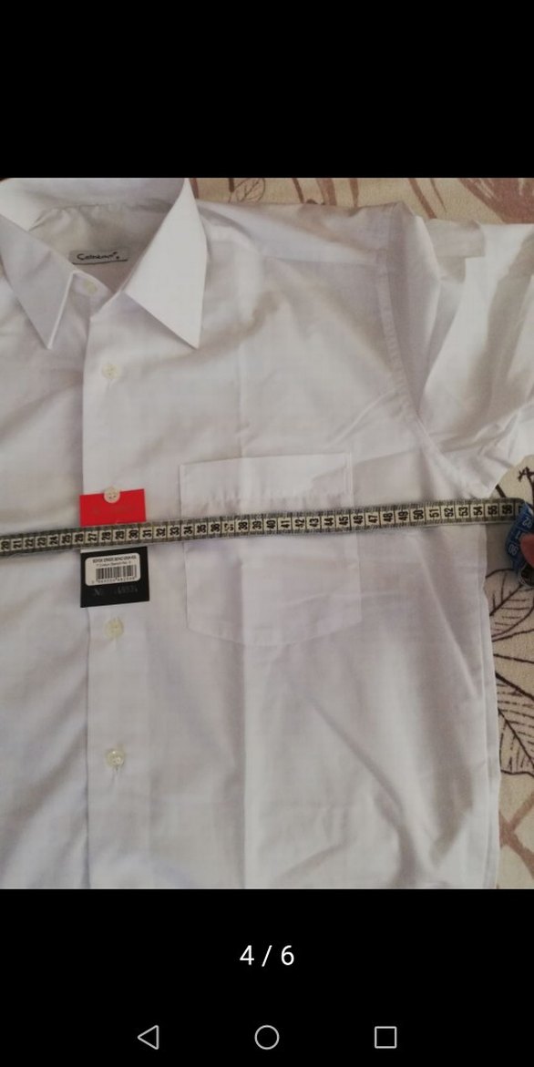 Beyaz Pamuklu uzun Kollu Erkek Gömlek - Görsel 4