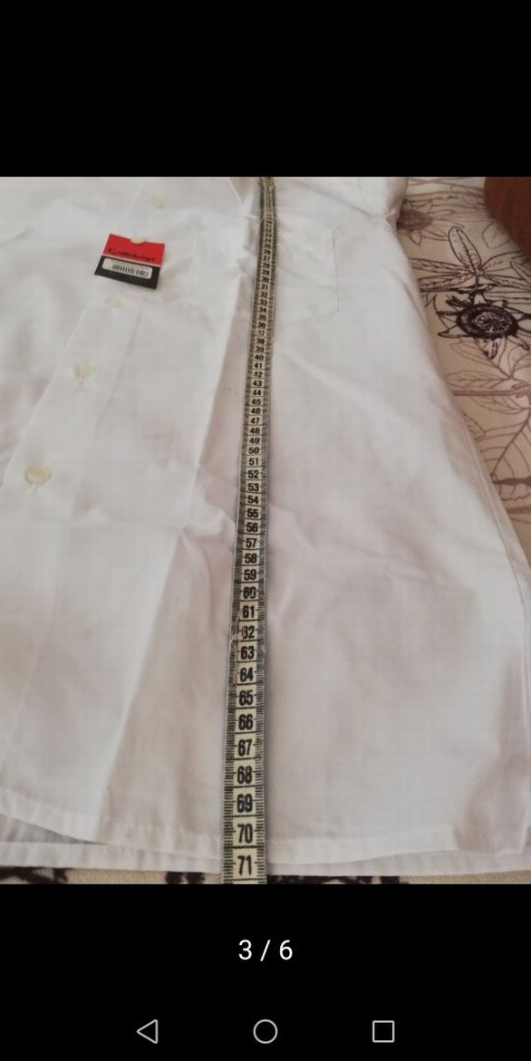 Beyaz Pamuklu uzun Kollu Erkek Gömlek - Görsel 3