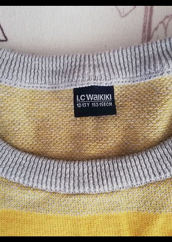 Sarı Gri Triko erkek Çocuk Kazak - Görsel 2