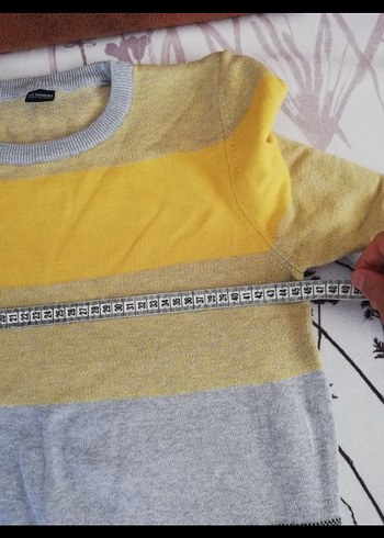 Sarı Gri Triko erkek Çocuk Kazak - Görsel 4