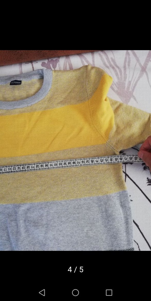 Sarı Gri Triko erkek Çocuk Kazak - Görsel 4