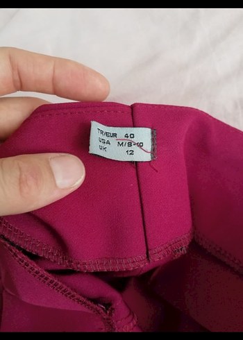 Bordo Kadın Uzun Kumaş Pantolon - Görsel 5