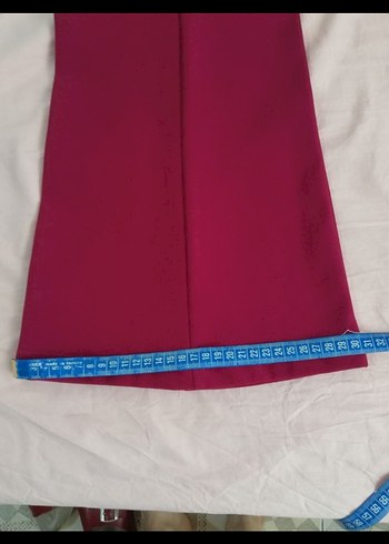 Bordo Kadın Uzun Kumaş Pantolon - Görsel 4
