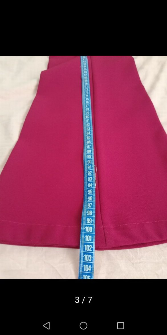 Bordo Kadın Uzun Kumaş Pantolon - Görsel 3