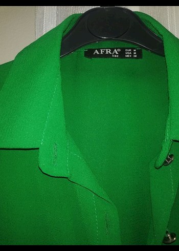 Kemerli Yeşil Denim Uzun Elbise - Görsel 4