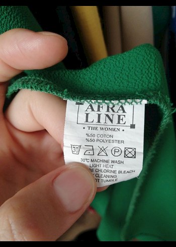 Kemerli Yeşil Denim Uzun Elbise - Görsel 7