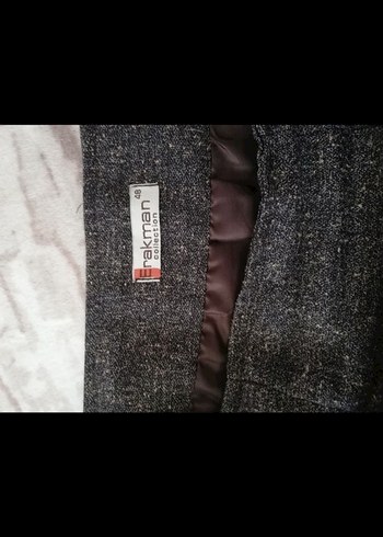 Nakışlı Gri Yün Uzun Etek - Görsel 6