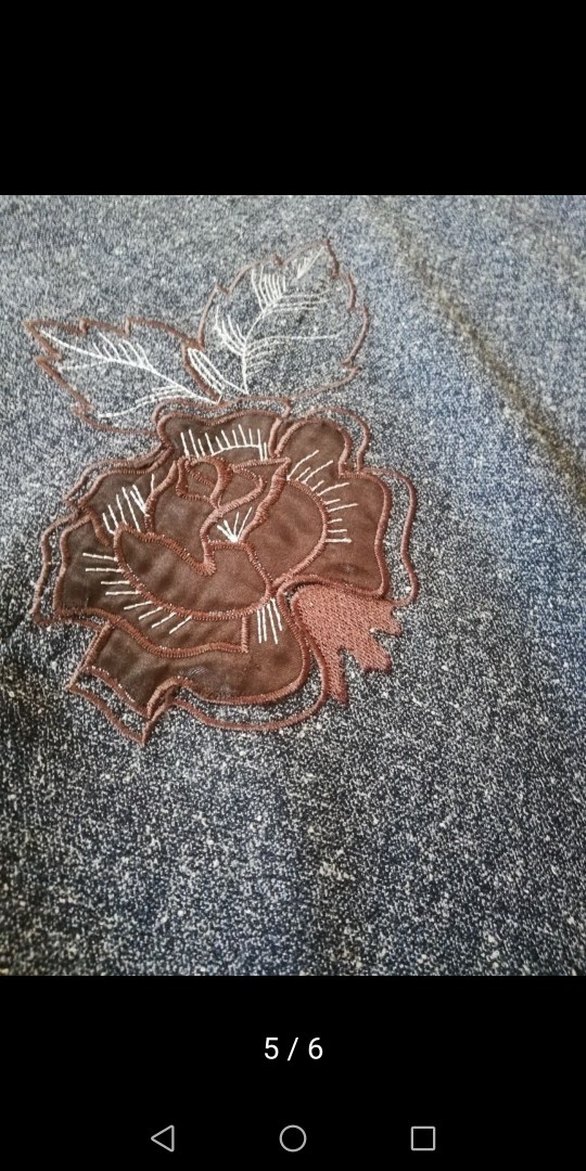 Nakışlı Gri Yün Uzun Etek - Görsel 5