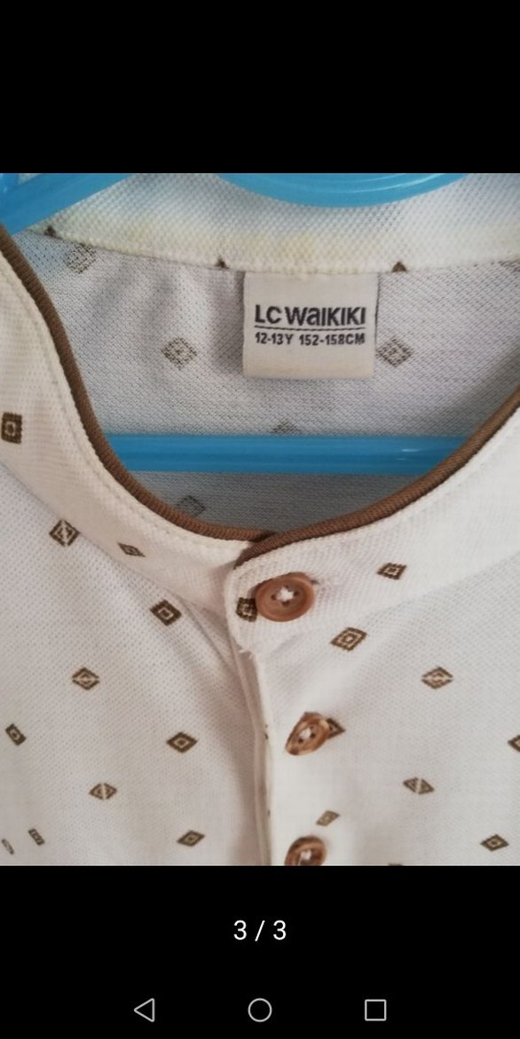 Desenli Düğmeli Pamuklu Erkek Çocuk Polo Tişört - Görsel 3