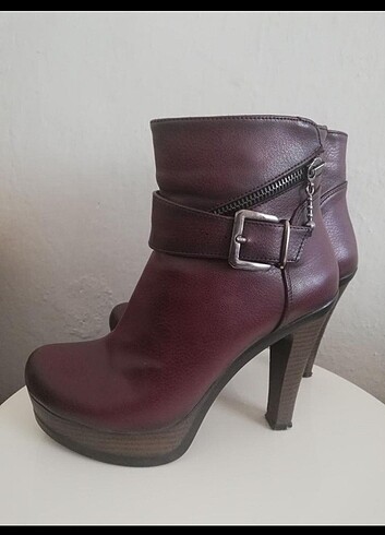 38 Beden bordo Renk Topuklu bot