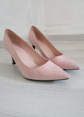 Zara toz pembe topuklu stiletto 