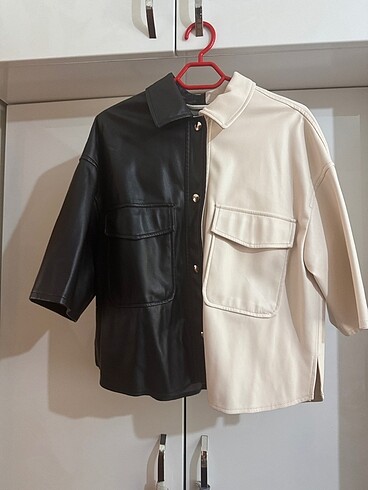 Bershka deri gömlek