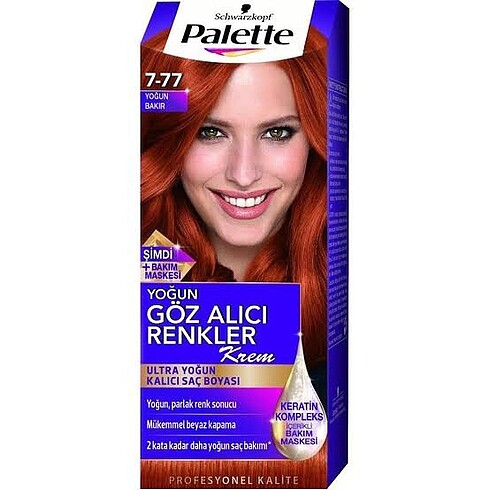 Palette 7.77 yoğun bakır saç boyası