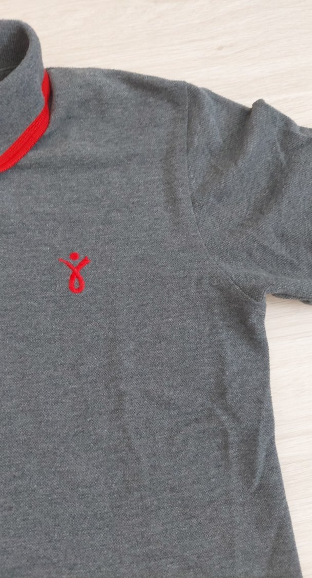 Gri Düğmeli Erkek Polo Tişört - Görsel 2