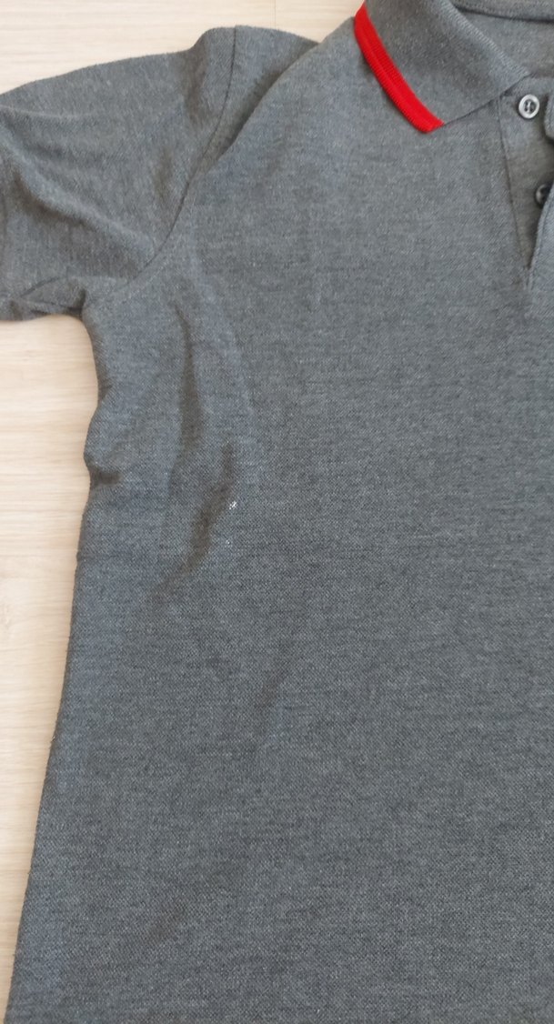 Birikim Koleji forması. Gri Kısa Kollu Polo Tişört - Görsel 3