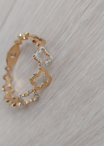 Zincir Detaylı Altın Renk Kadın Bileklik,çelik Elastik - Görsel 6