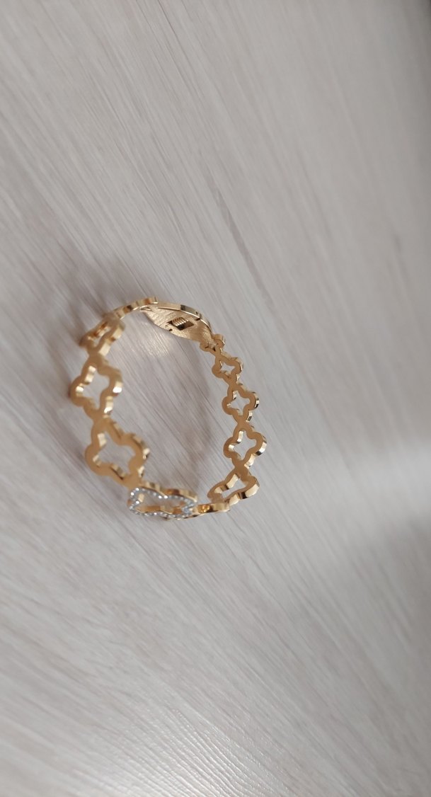 Zincir Detaylı Altın Renk Kadın Bileklik,çelik Elastik - Görsel 5