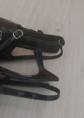 Siyah Rugan Tokalı Stiletto Topuklu Kadın Ayakkabı - Görsel 9