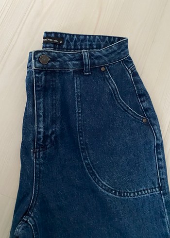 38 Beden lacivert Renk Lacivert Midi Kadın Denim Pantolon
