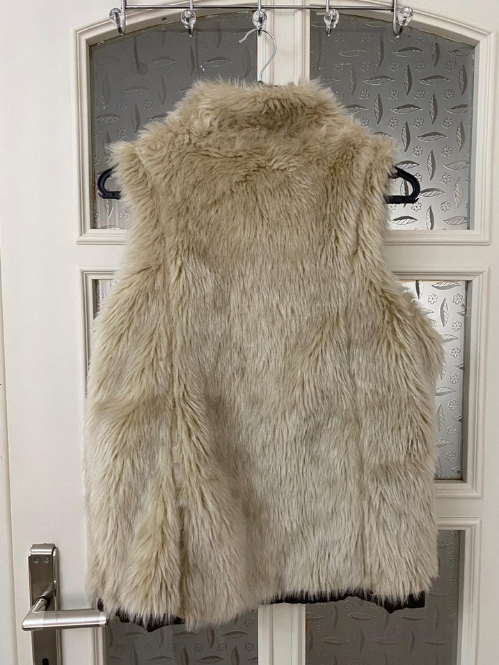 Kürklü Bej Kadın Yelek - Görsel 2