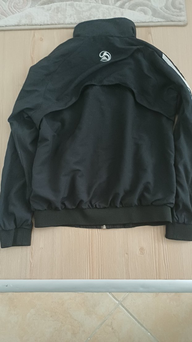 AdidasErkek Siyah Fermuarlı Spor Ceket - Görsel 3