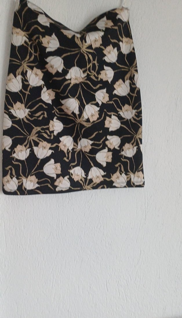 Desenli Drapeli Midi Etek - Görsel 2