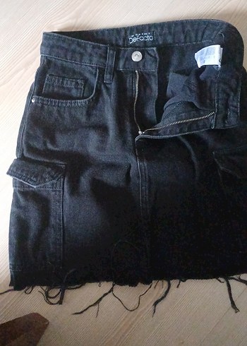 Siyah Kot Midi Etek Bel Detaylı - Görsel 3