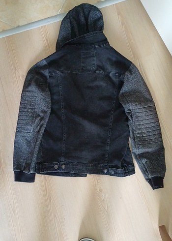 Düğmeli Gri Kadın Jean Ceket - Görsel 2