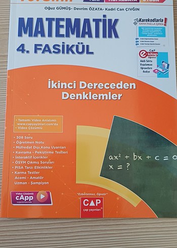 Matematik 4. Fasikül İkinci Dereceden Denklemler