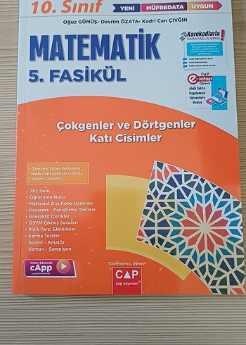 10. Sınıf Matematik 5. Fasikül Kitap
