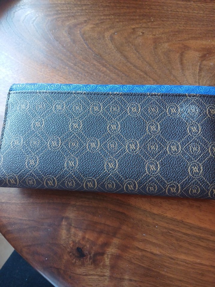 Mavi Deri Kadın Portföy Cüzdan - Görsel 2