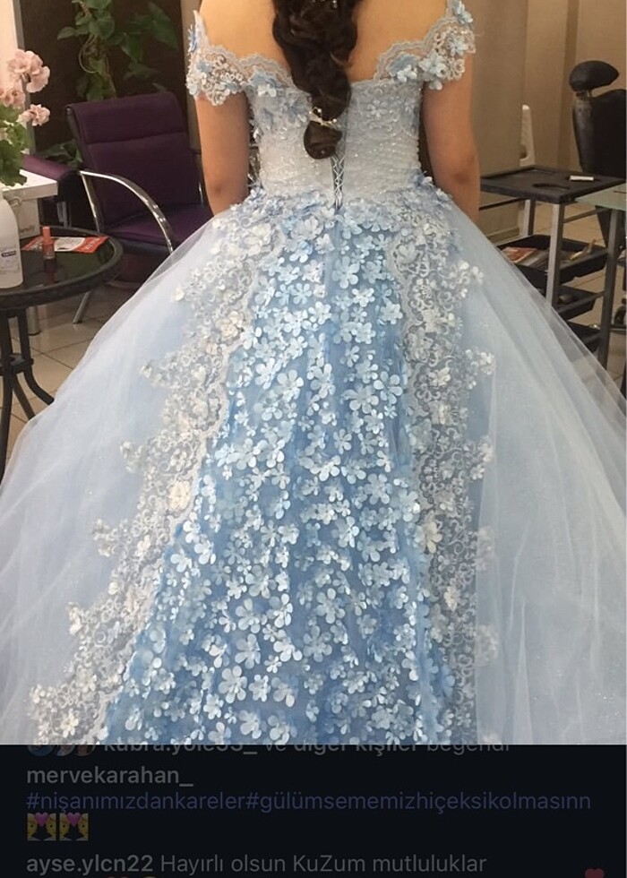 Bebe mavi Nişanlık, kınalık - Görsel 3
