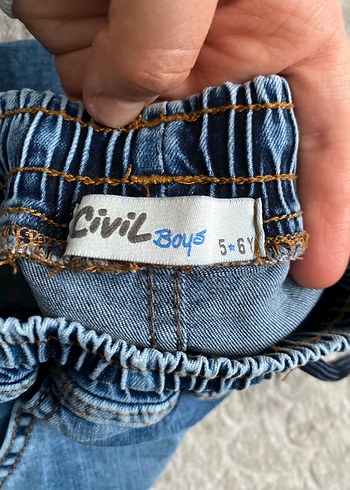 Civil Nakisli Mavi Erkek Cocuk Denim Pantolon