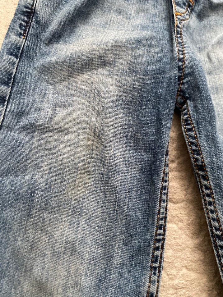 Nakışlı Mavi Erkek Çocuk Denim Pantolon — görsel 3/4