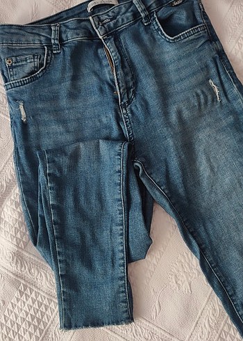 Diğer Dar Kesim Midi Boy Denim Pantolon